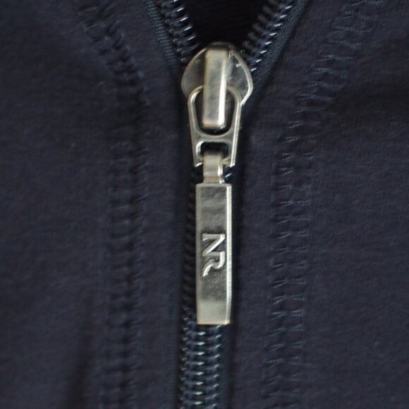 Northern Reflections | Cotton Navy Blue Zip Front Hoodie - Picture 3 of 9